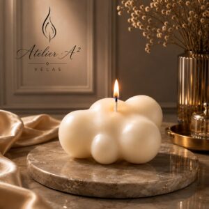 Foto da Vela Escultural Nuvem Celeste — Atelier A² Velas